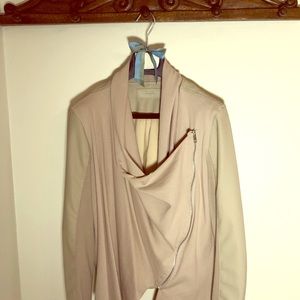 Vegan Leather Sleeved Jacket